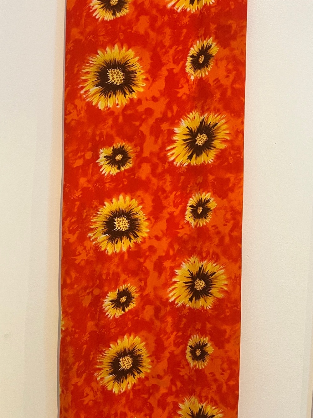Sunflower Orange Vintage Dress- Vibrant Floral Design
